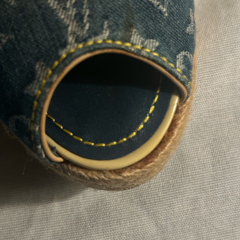 Louis Vuitton Monogram Denim Bow Espadrille Wedges - Picture 10 of 11